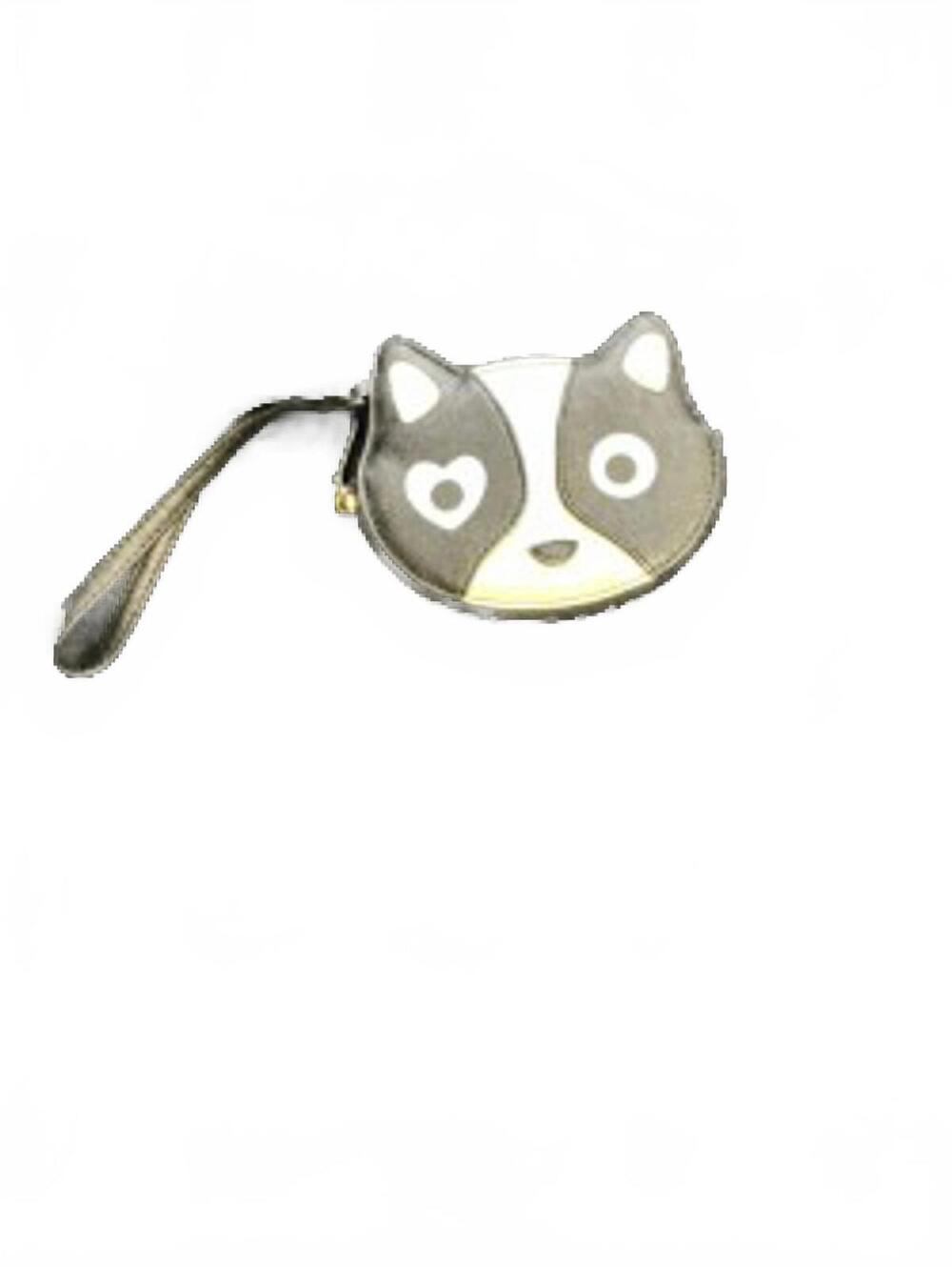 Luv Betsey Zip-Around Wristlet Pouch with Dog Face Design